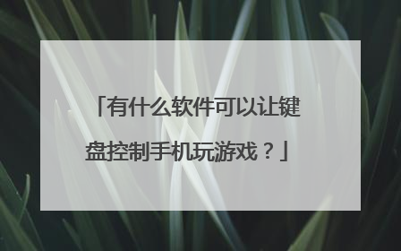 有什么软件可以让键盘控制手机玩游戏?