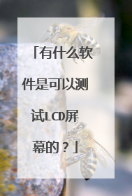有什么软件是可以测试LCD屏幕的?