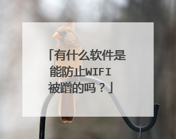 有什么软件是能防止WIFI被蹭的吗？