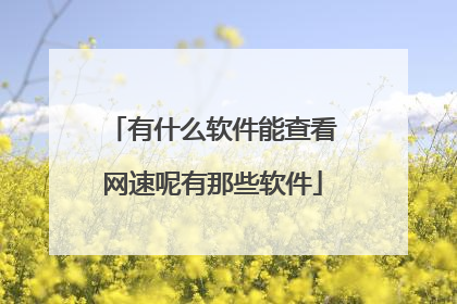 有什么软件能查看网速呢有那些软件