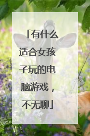 有什么适合女孩子玩的电脑游戏,不无聊