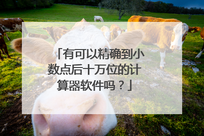 有可以精确到小数点后十万位的计算器软件吗?