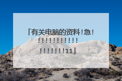 有关电脑的资料!急!!!!!!!!!!!!!!!!!!!11