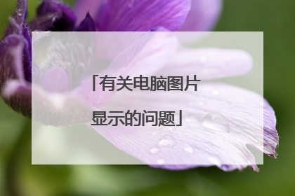 有关电脑图片显示的问题