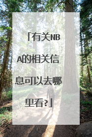 有关NBA的相关信息可以去哪里看?