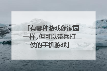 有哪种游戏像家园一样,但可以带兵打仗的手机游戏