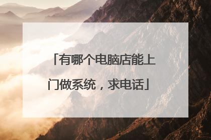有哪个电脑店能上门做系统,求电话