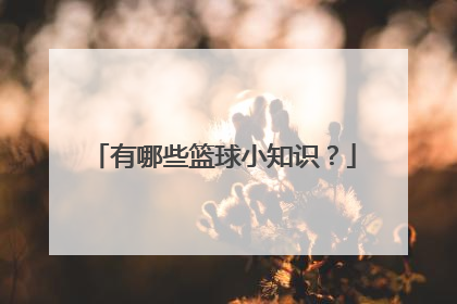有哪些篮球小知识？