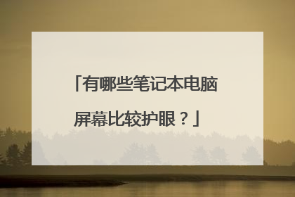 有哪些笔记本电脑屏幕比较护眼?