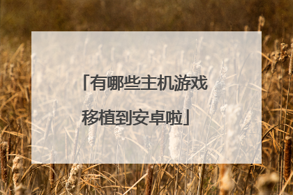 有哪些主机游戏移植到安卓啦