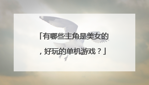 有哪些主角是美女的，好玩的单机游戏？