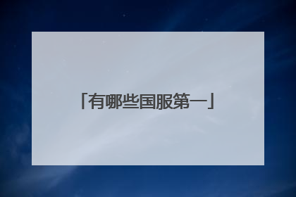 有哪些国服第一