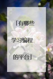 有哪些学习编程的平台