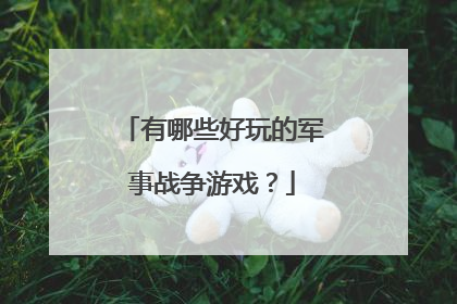 有哪些好玩的军事战争游戏?