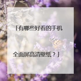 有哪些好看的手机全面屏高清壁纸?