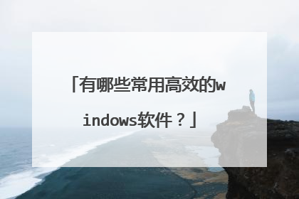 有哪些常用高效的windows软件?