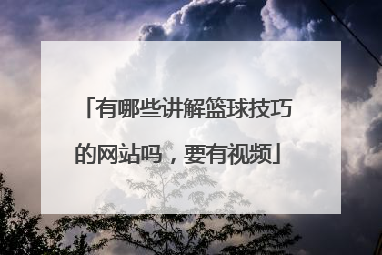 有哪些讲解篮球技巧的网站吗，要有视频