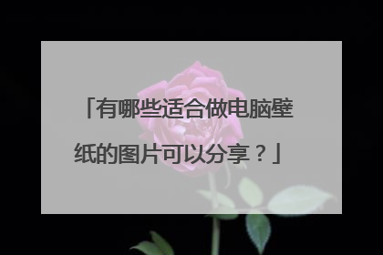 有哪些适合做电脑壁纸的图片可以分享？