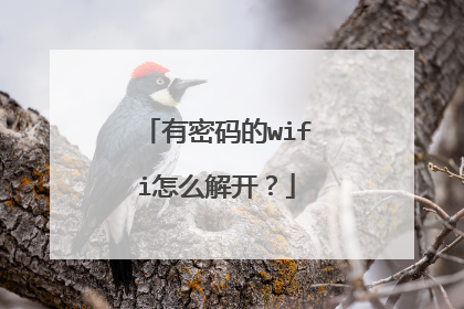 有密码的wifi怎么解开？