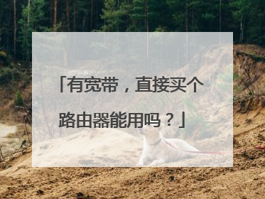 有宽带,直接买个路由器能用吗?