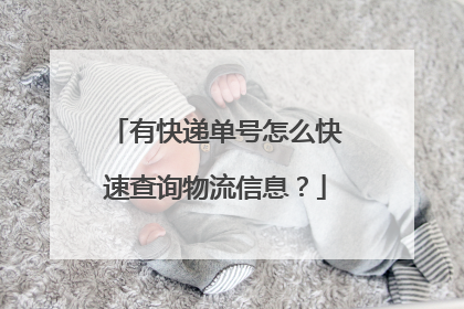 有快递单号怎么快速查询物流信息?