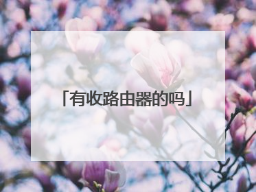 有收路由器的吗