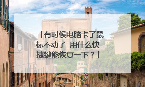 有时候电脑卡了鼠标不动了 用什么快捷键能恢复一下?