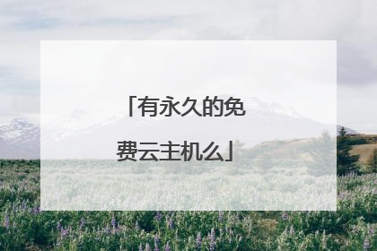 有永久的免费云主机么