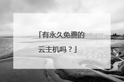有永久免费的云主机吗?