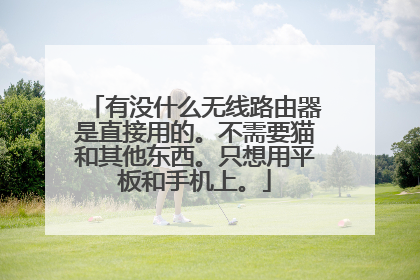 有没什么无线路由器是直接用的。不需要猫和其他东西。只想用平板和手机上。