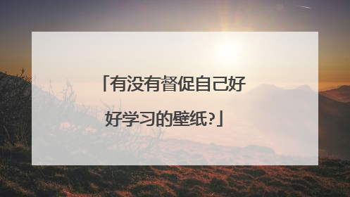 有没有督促自己好好学习的壁纸?