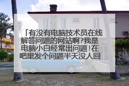 有没有电脑技术员在线解答问题的网站啊?我是电脑小白经常出问题!在吧里发个问题半天没人回!有没有这样的?