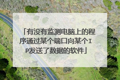 有没有监测电脑上的程序通过某个端口向某个IP发送了数据的软件