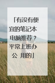 有没有便宜的笔记本电脑推荐?平常上班办公 用的