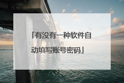 有没有一种软件自动填写账号密码