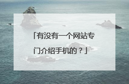 有没有一个网站专门介绍手机的?
