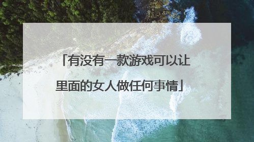有没有一款游戏可以让里面的女人做任何事情