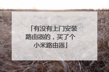 有没有上门安装路由器的，买了个小米路由器