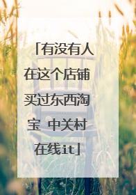 有没有人在这个店铺买过东西淘宝 中关村在线it