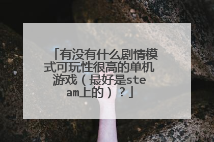 有没有什么剧情模式可玩性很高的单机游戏(最好是steam上的)?