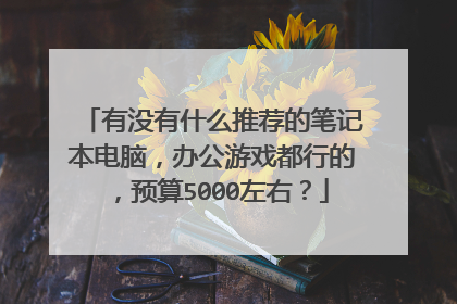 有没有什么推荐的笔记本电脑,办公游戏都行的,预算5000左右?