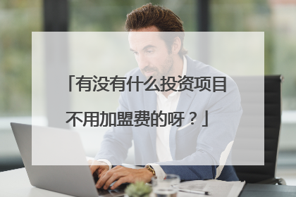 有没有什么投资项目不用加盟费的呀?