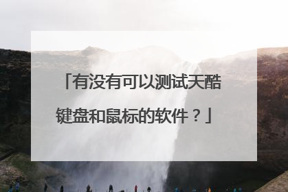 有没有可以测试天酷键盘和鼠标的软件？