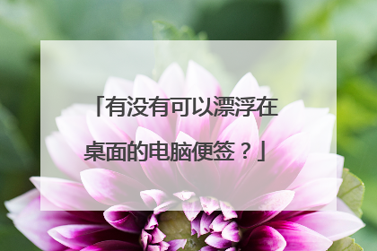 有没有可以漂浮在桌面的电脑便签？