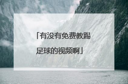 有没有免费教踢足球的视频啊
