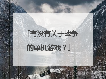 有没有关于战争的单机游戏?