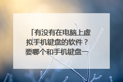 有没有在电脑上虚拟手机键盘的软件？要哪个和手机键盘一样的虚拟键盘软件，并且用它输入东西