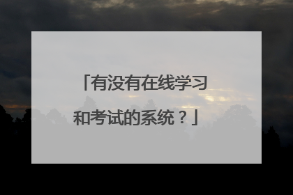 有没有在线学习和考试的系统?