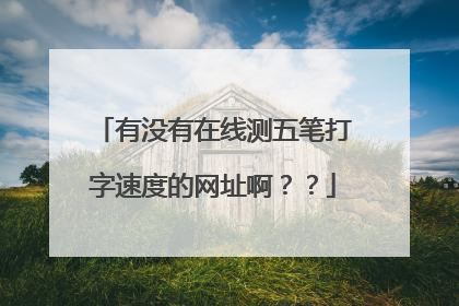 有没有在线测五笔打字速度的网址啊？？