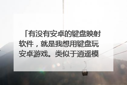 有没有安卓的键盘映射软件，就是我想用键盘玩安卓游戏。类似于逍遥模拟器的按健映射